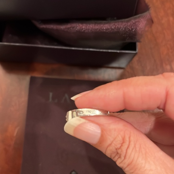 Lagos Caviar 18k gold silver peridot ring sz 7 jewelry bag box - Picture 3 of 5